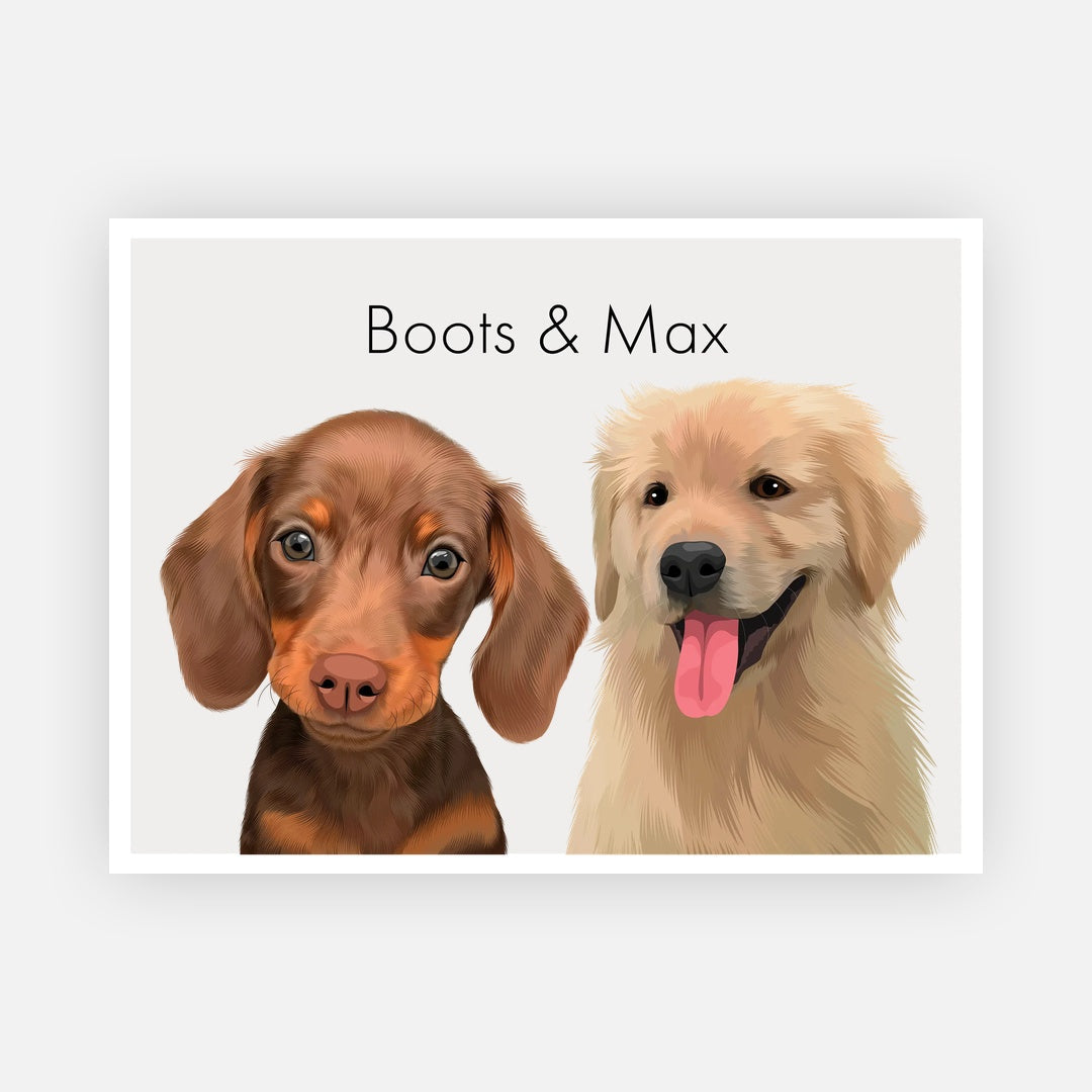 Two Pets - Classic Pet Portrait